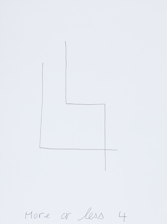Claude Closky, ‘More or Less 4 (k),’ 2015, black ballpoint pen on paper, 40 x 30 cm.